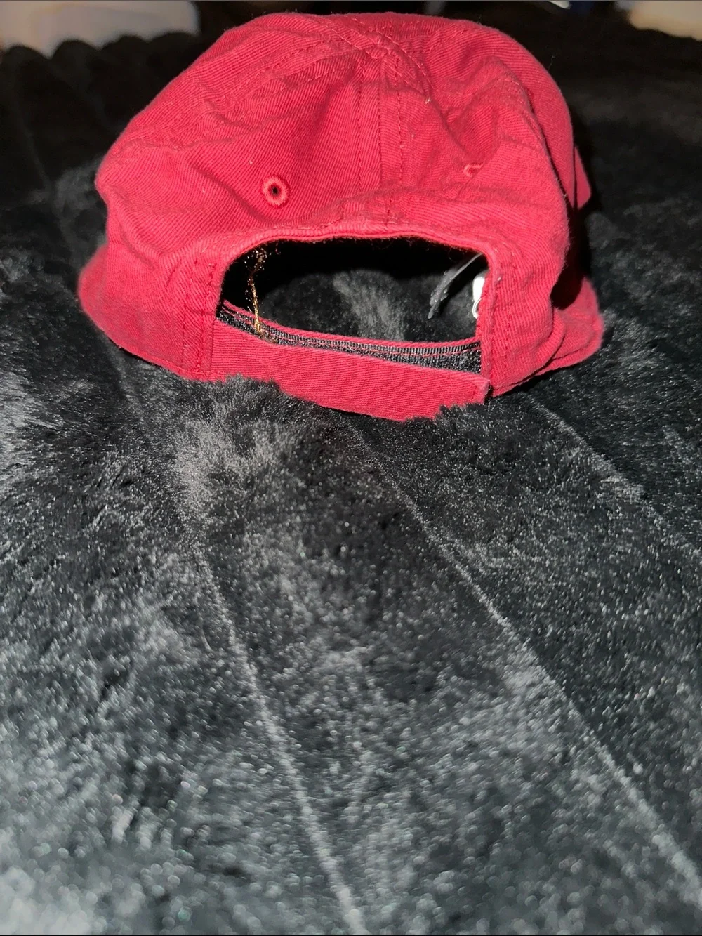 Nike Kids Red Baseball Hat with Black Swoosh